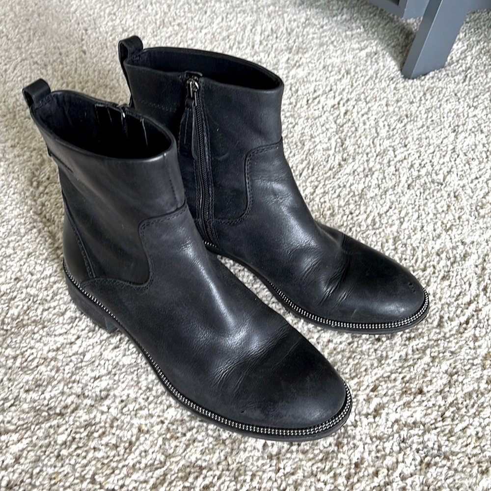 Franco Sarto Black Leather Booties